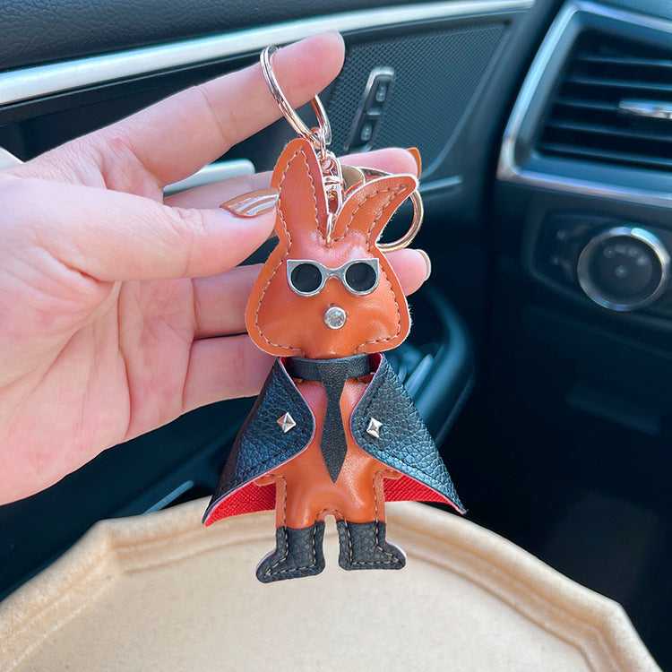 Wholesale Leather Cape Bunny Keychains